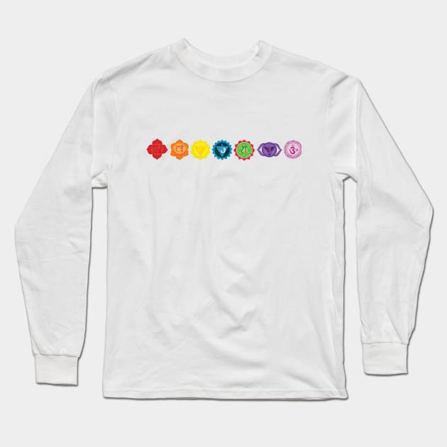 Seven Chakra Long Sleeve T-Shirt by Manitarka